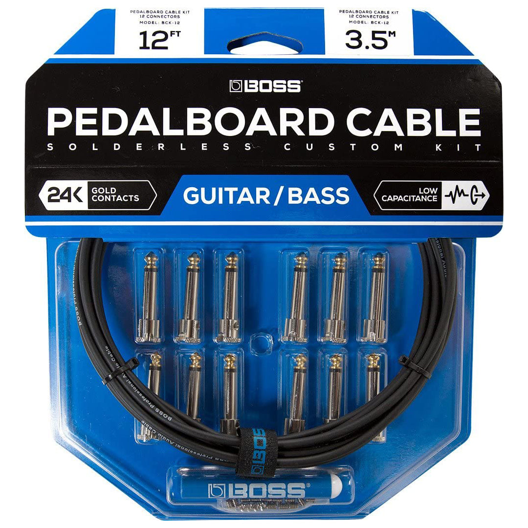 Boss Solderless Pedalboard Cable Kit 12-Pack