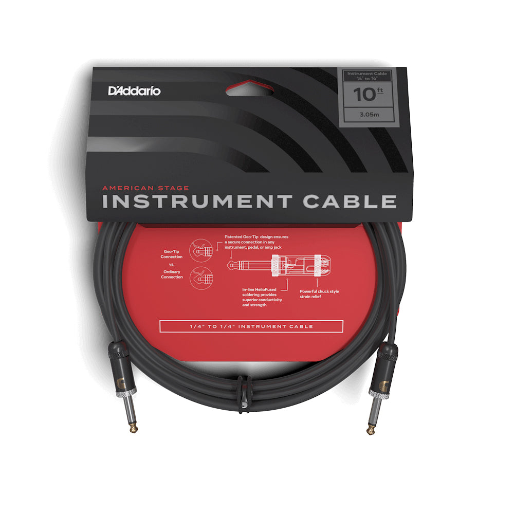 D'Addario American Stage Instrument Cable 10ft