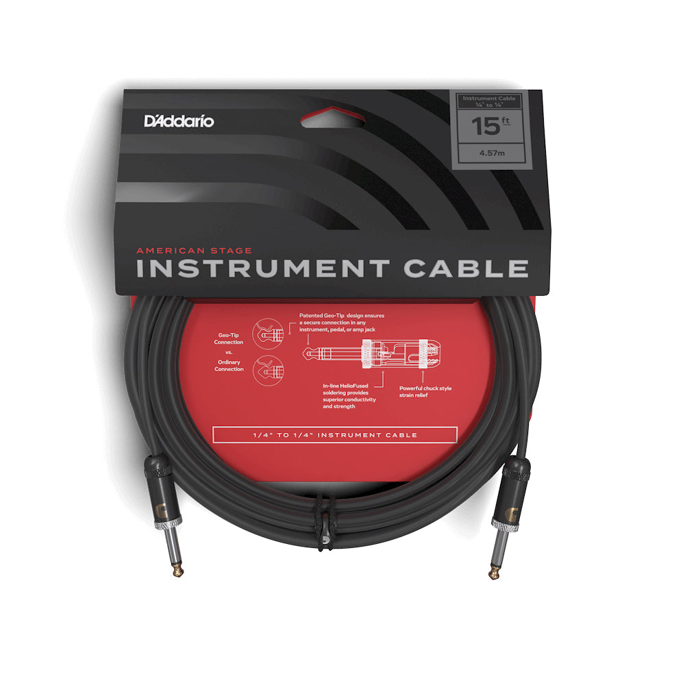 D'Addario American Stage Instrument Cable 15ft