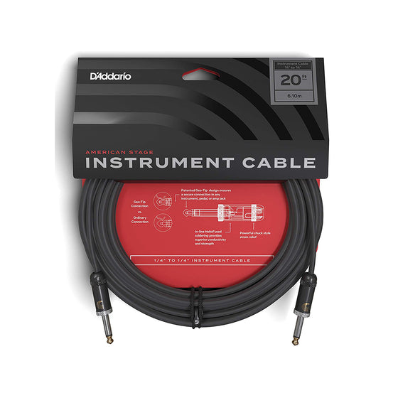D'Addario American Stage Instrument Cable 20ft