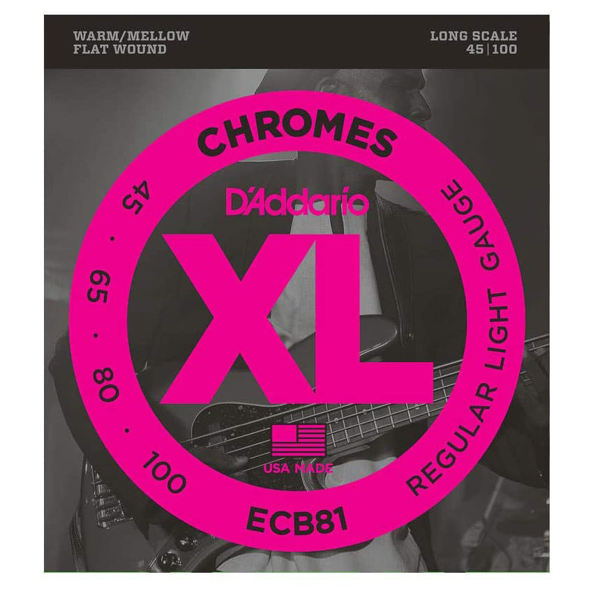 D'Addario Chromes Flatwound Bass Strings