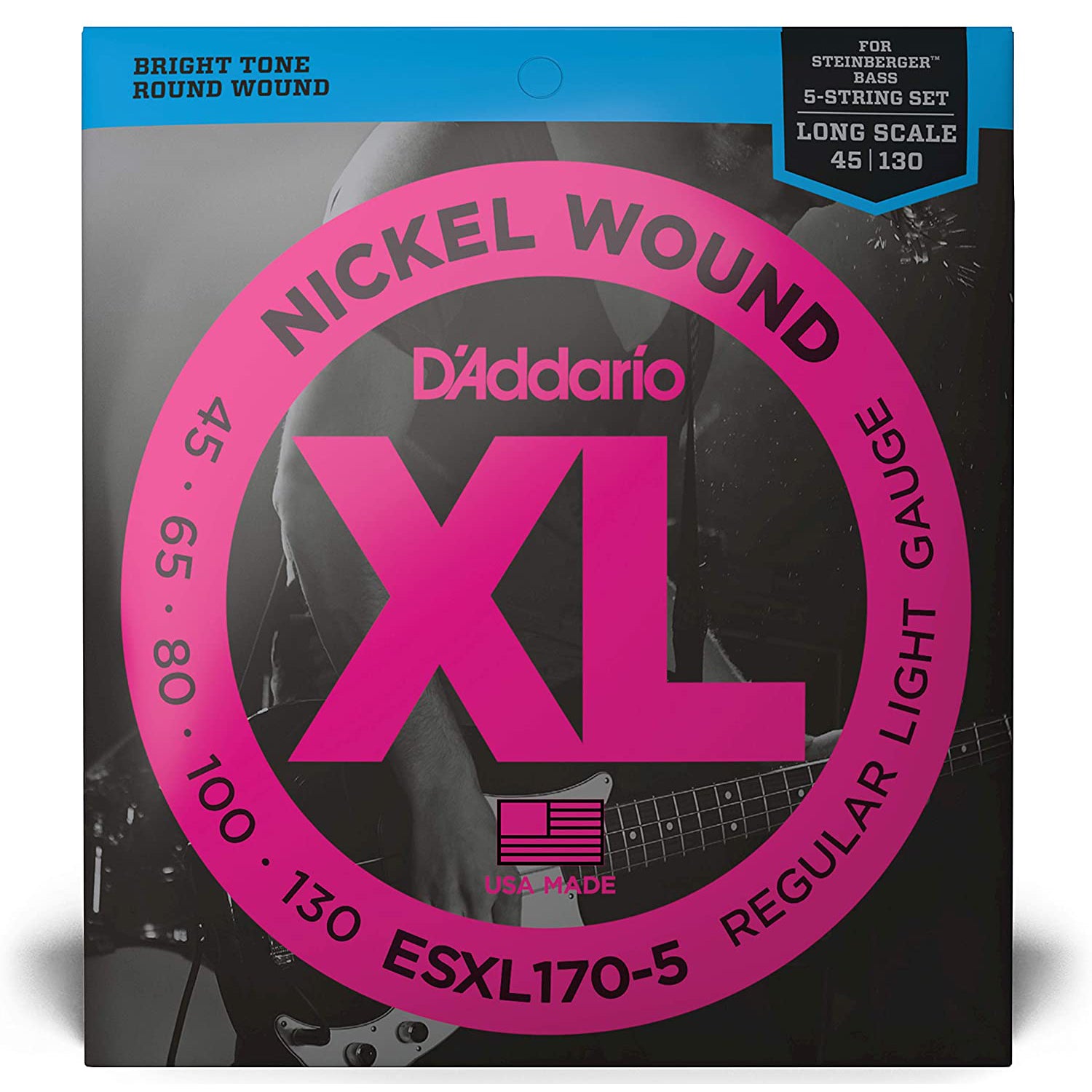 D'Addario Nickel Wound 5-String Bass Strings