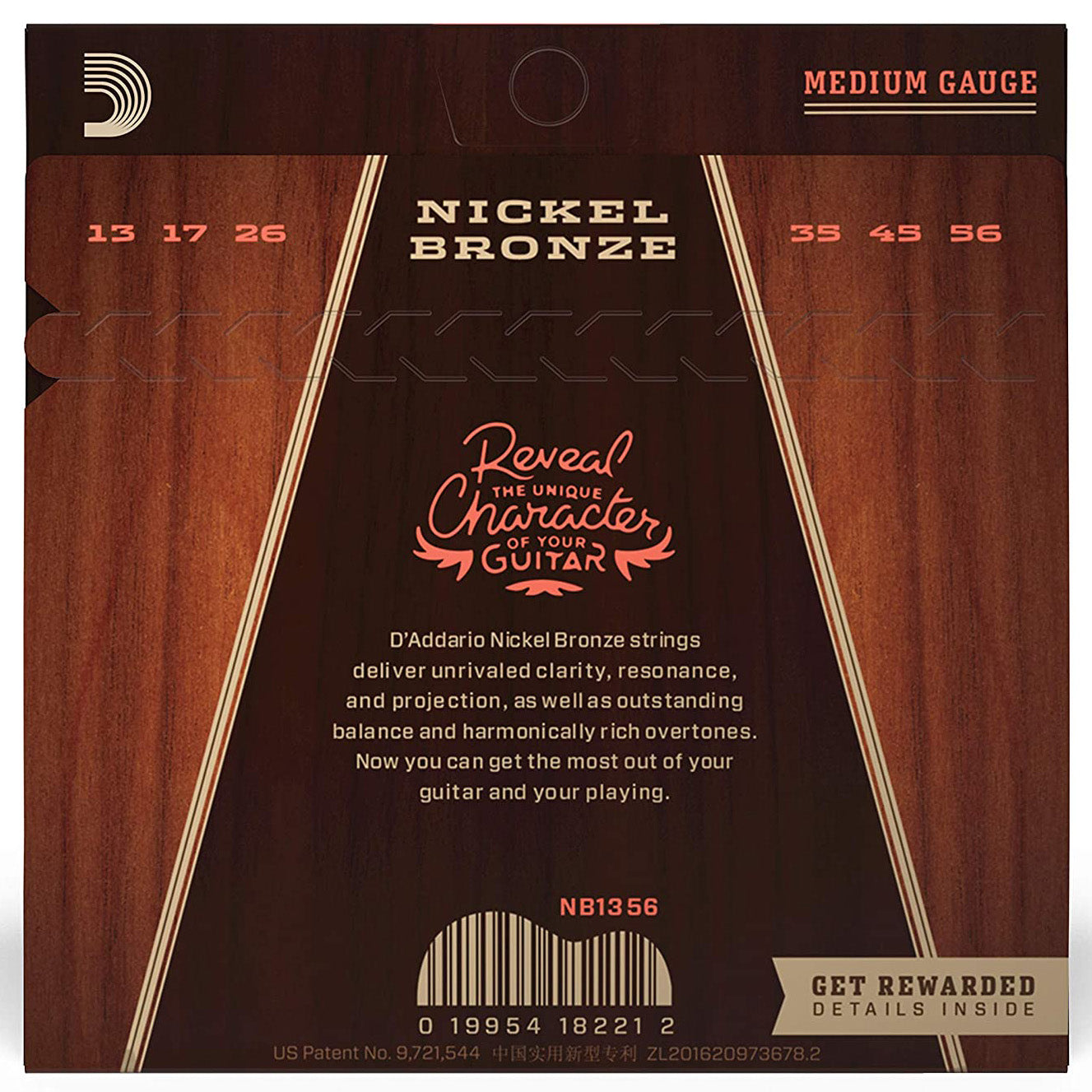 D'Addario Nickel Bronze Acoustic Strings (Medium)