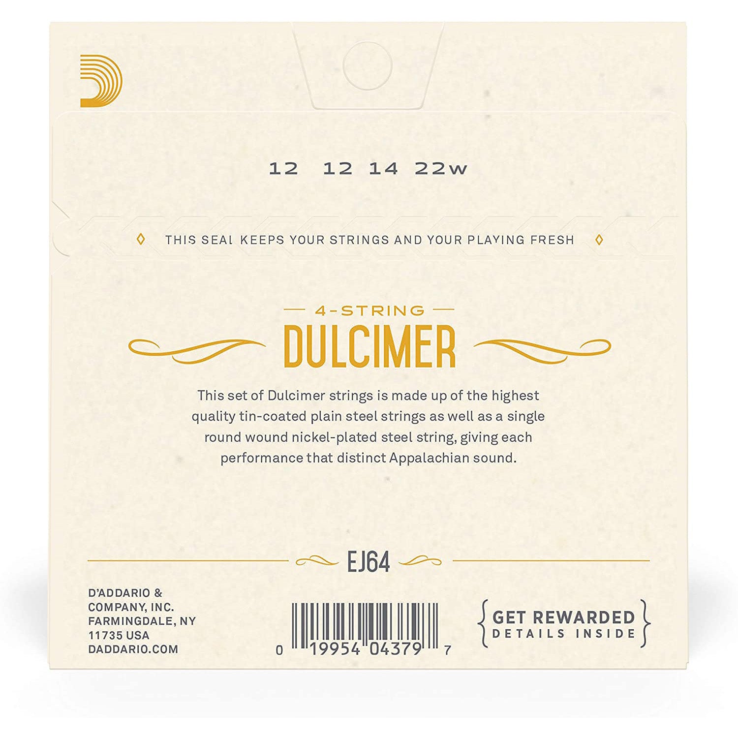 D'Addario Nickel Plated Steel Dulcimer Strings