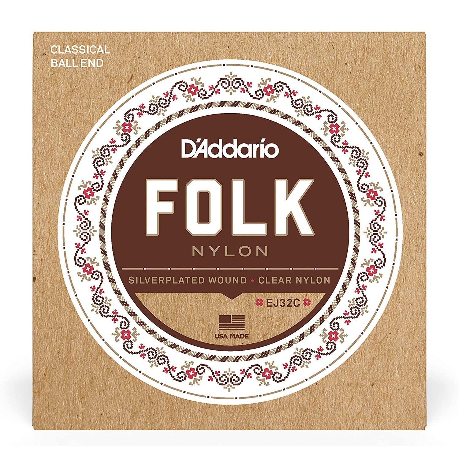 D'Addario Folk Nylon Classical Guitar Strings