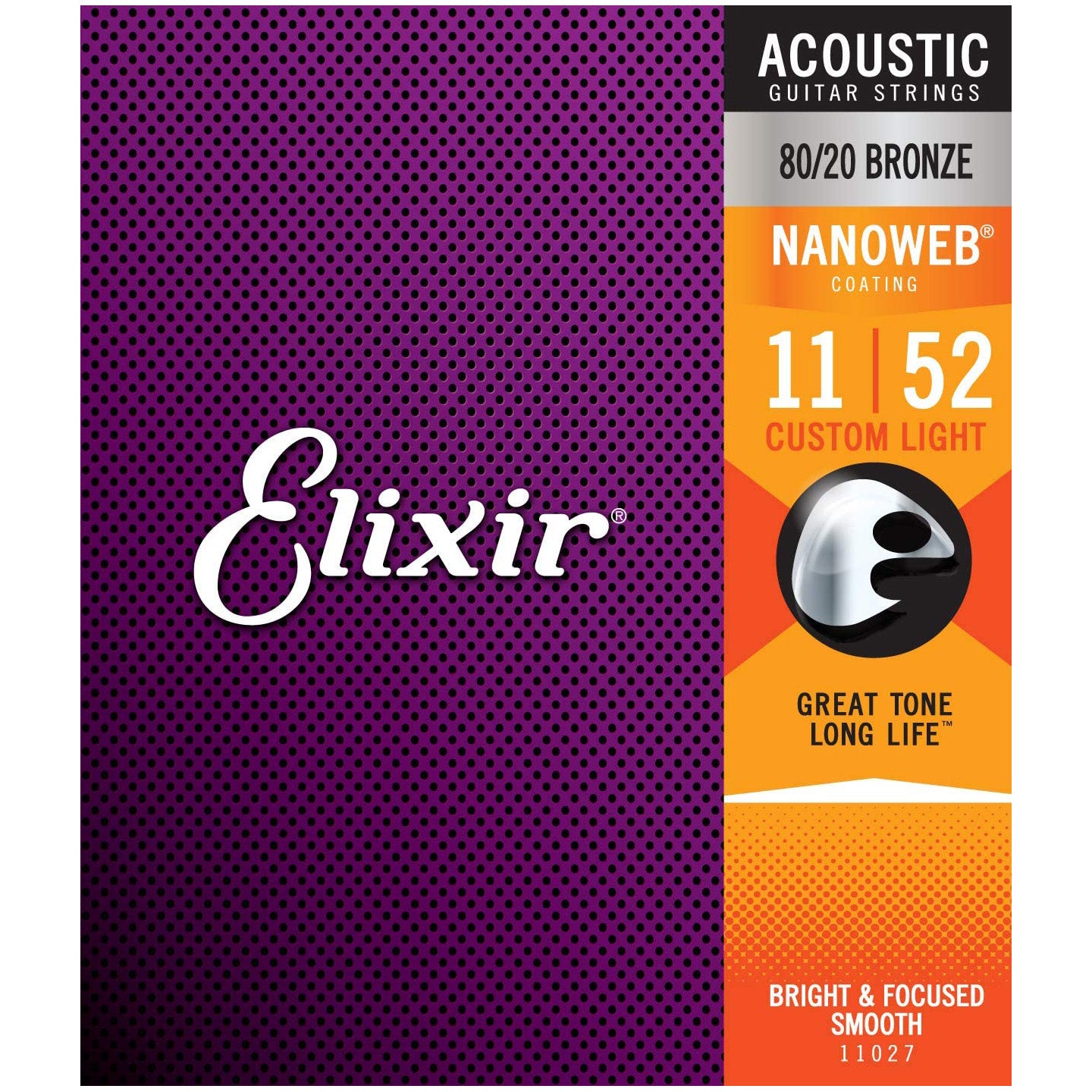 Elixir 80/20 Bronze Acoustic Strings w/ Nanoweb Coating