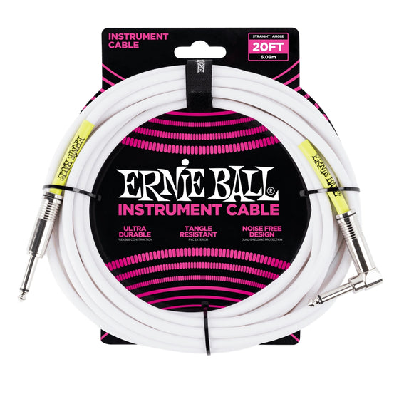 Ernie Ball Classic 20ft Instrument Cable White