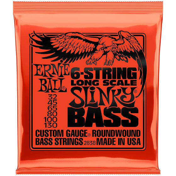 Ernie Ball 6-String Long Scale Slinky Bass Strings (32-130)