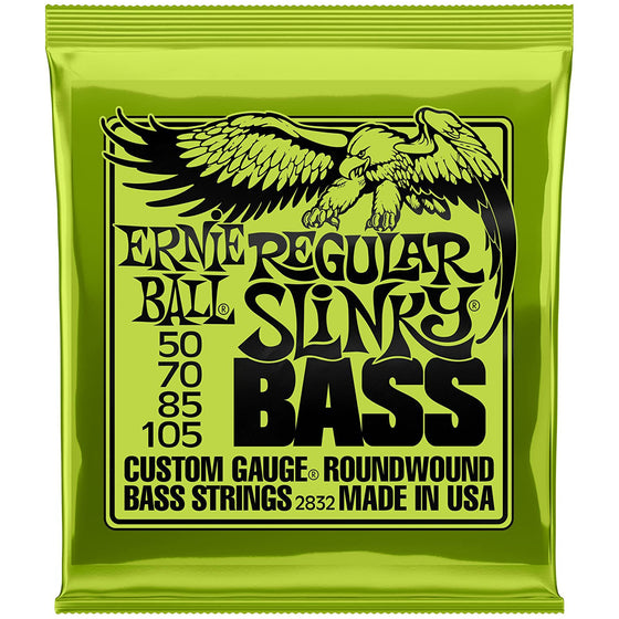 Ernie Ball 4-String Regular Slinky Bass Strings (50-105)