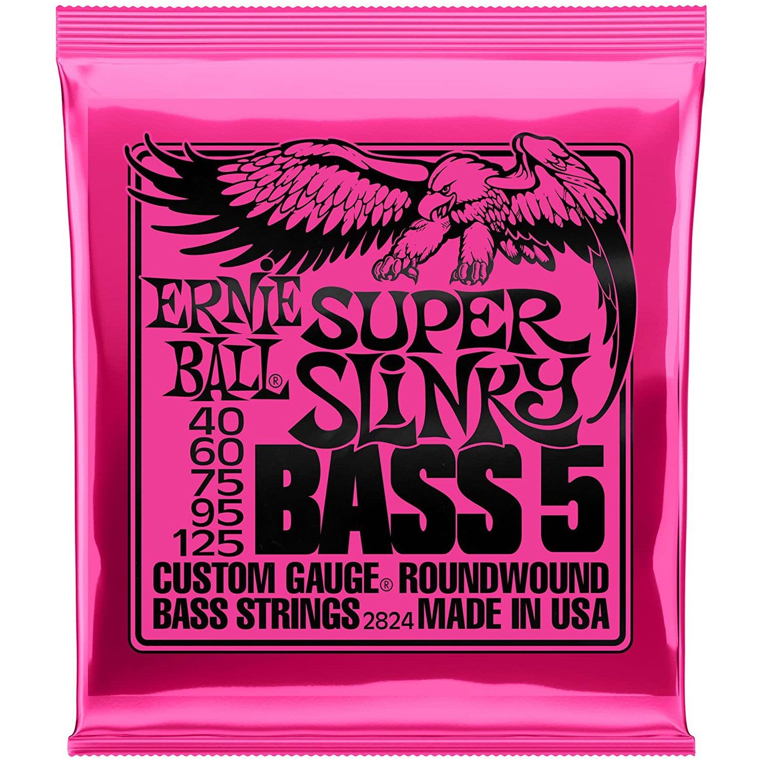 Ernie Ball 5-String Super Slinky Bass Strings (40-125)