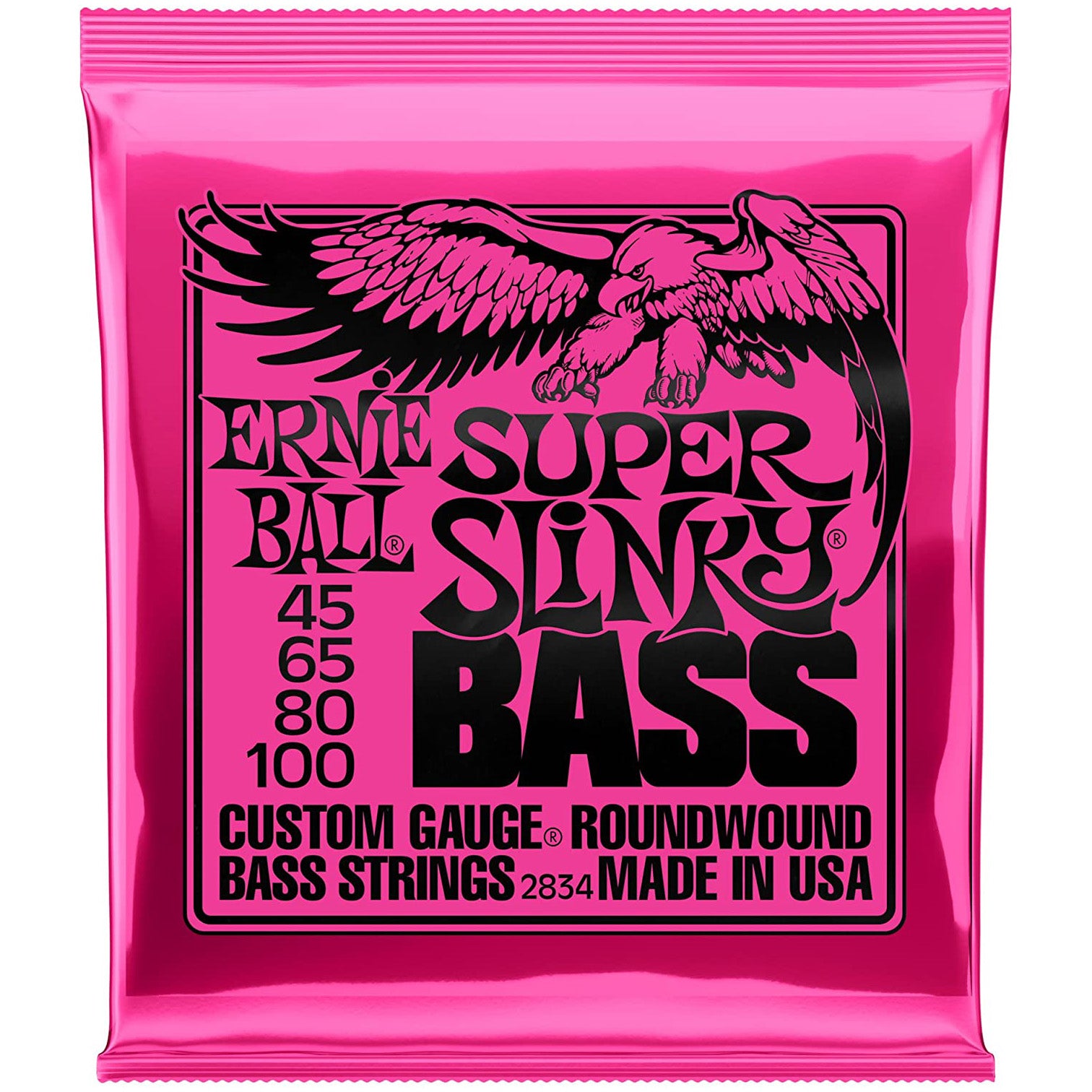 Ernie Ball 4-String Super Slinky Bass Strings (45-100)