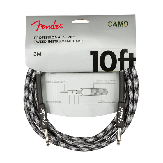 Fender Coil Instrument Cable 30' Grey Tweed