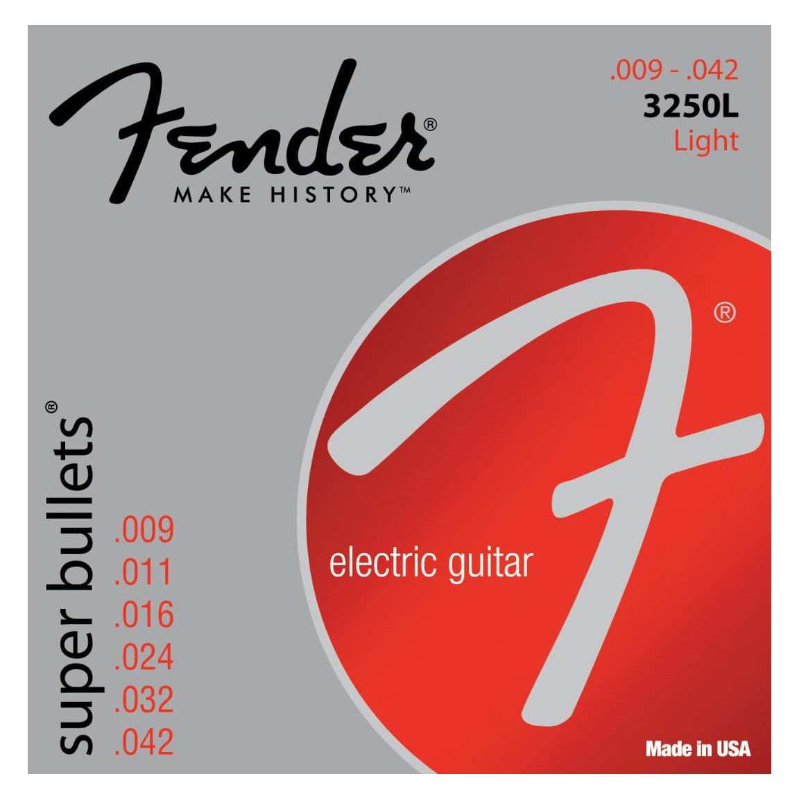 Fender 3250 Super Bullets Nickel-Plated Steel Electric Strings w/ Bullet End