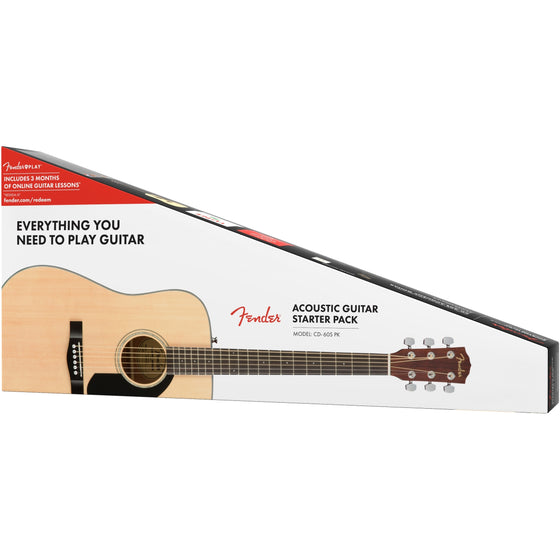 Fender CD-60S Dreadnought Acoustic Guitar Pack V2 Natural