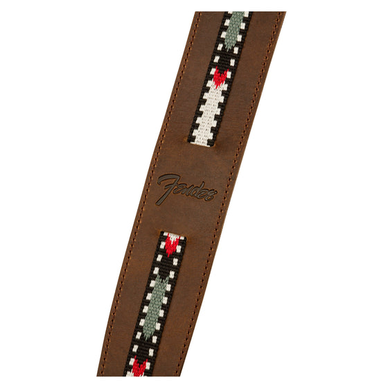 Fender Paramount Leather Acoustic Guitar Strap Brown