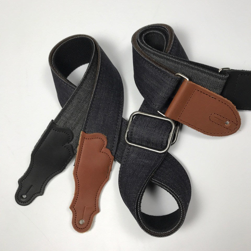 Franklin Straps 2" Denim Leather End Tab Strap