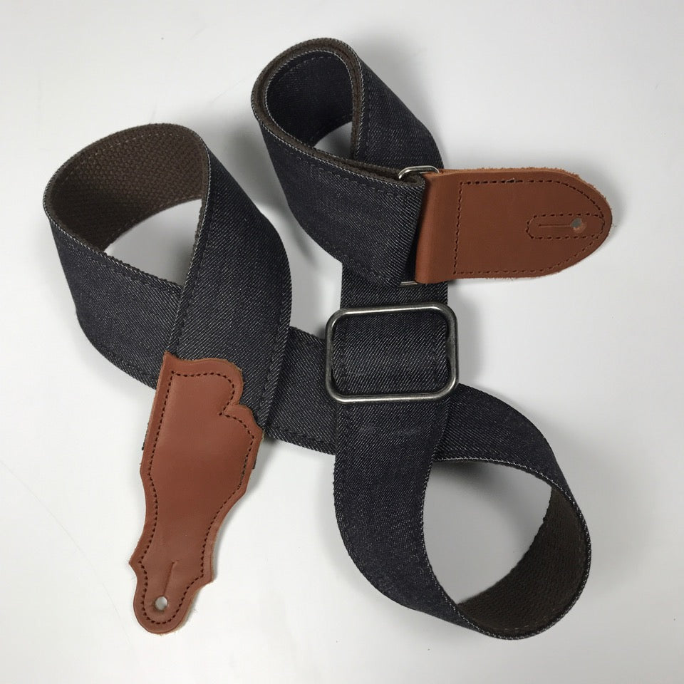 Franklin Straps 2" Denim Leather End Tab Strap