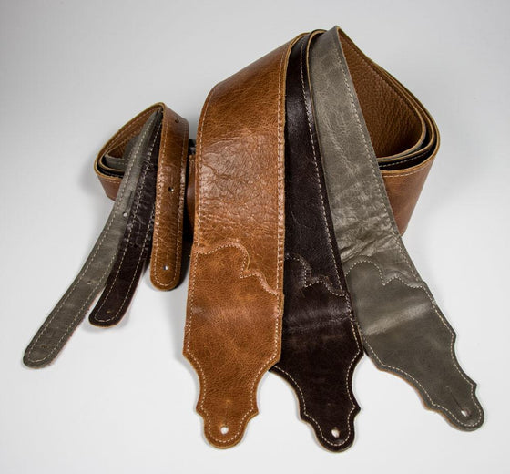 Franklin Straps 3" Jackson Hole Leather, Contrast Stitch Strap