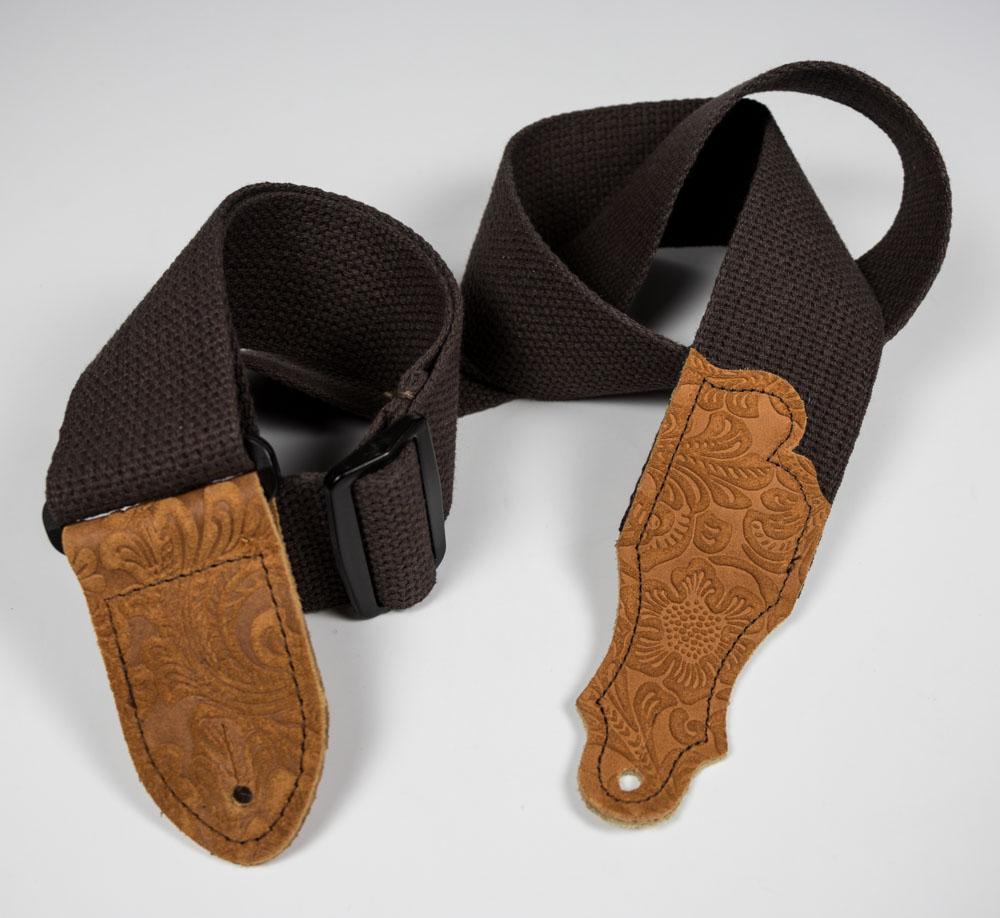 Franklin Straps 2" Cotton, Embossed Suede End Strap