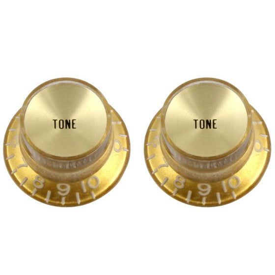 Allparts Gold Tone Reflector Knobs
