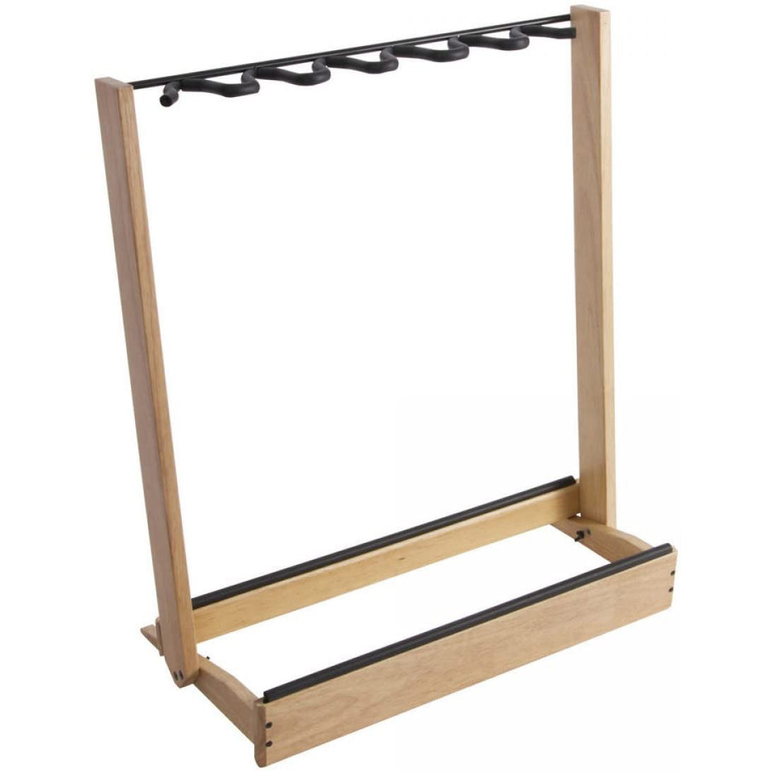 On-Stage Side-Loading Guitar Rack, Natural Wood