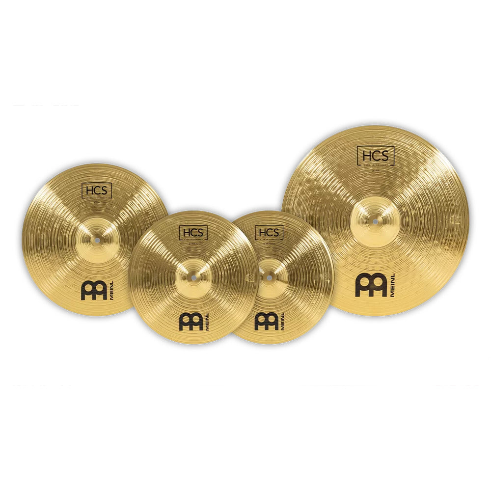 Meinl HCS Cymbal Set Up: 14" Hihat, 16" Crash, 20" Ride