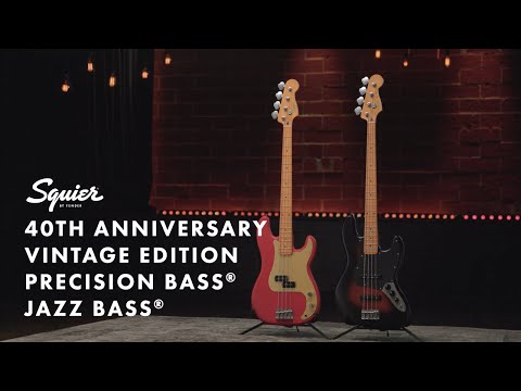 Squier 40th Anniversary Jazz Bass Satin Wide 2-Color Sunburst