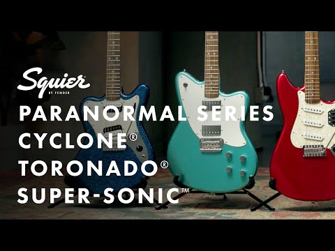 Squier Paranormal Super-Sonic Blue Sparkle Electric Guitar