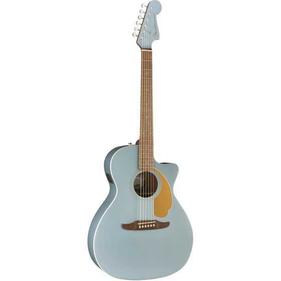 Fender Newporter Player Acoustic Guitar, Ice Blue Satin