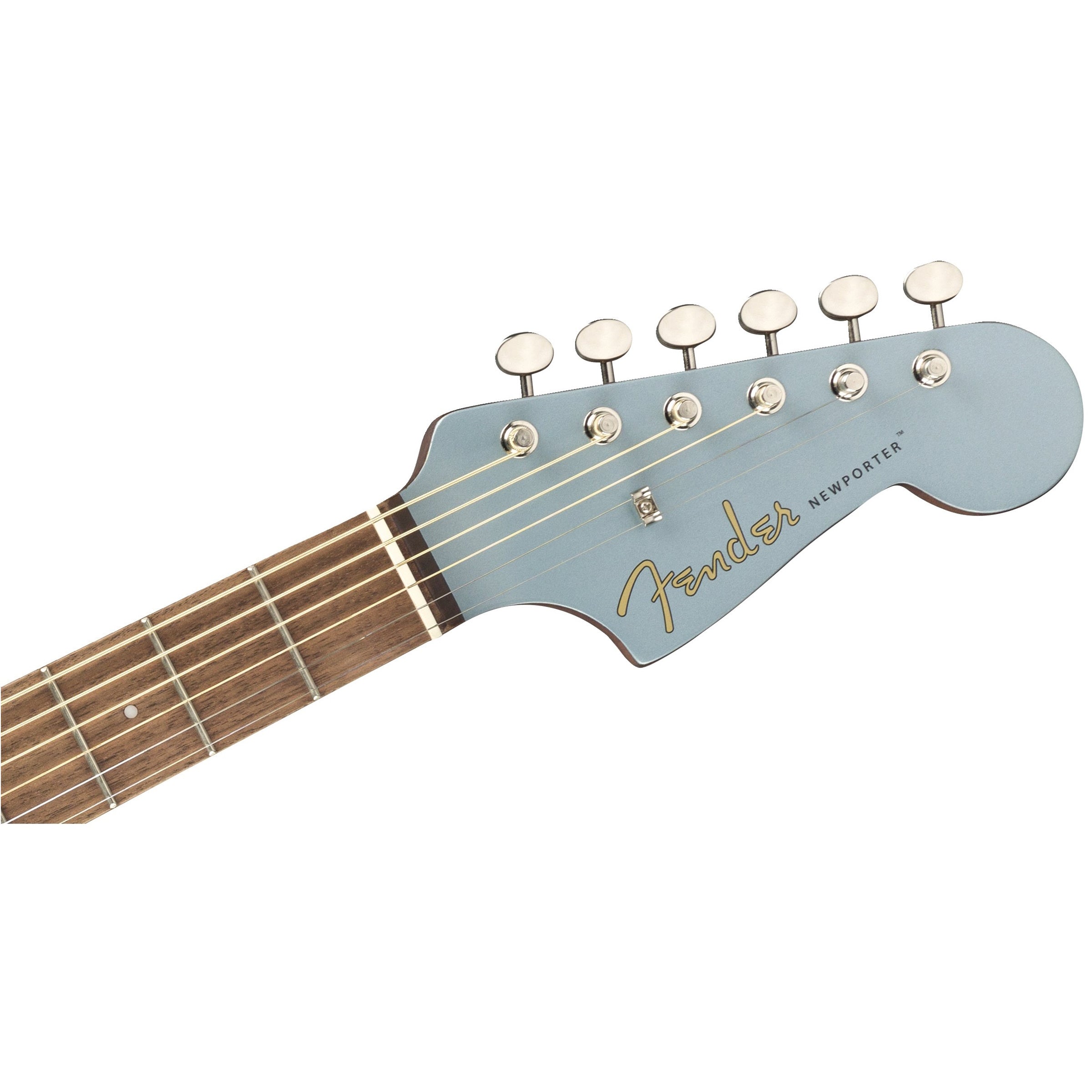 Fender Newporter Player Acoustic Guitar, Ice Blue Satin