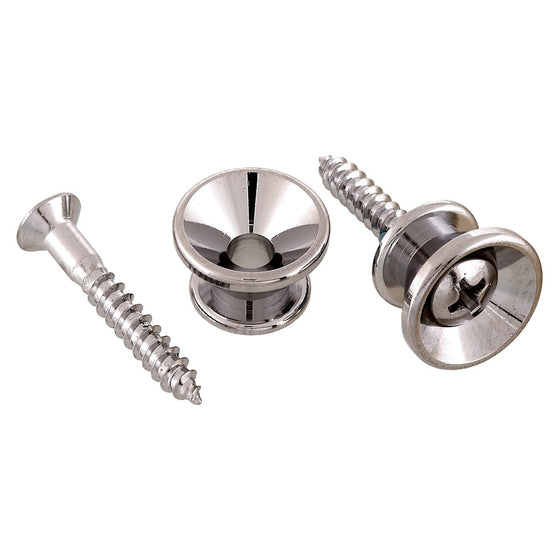 Allparts Nickel Strap Buttons Bulk Pack, 30-pack