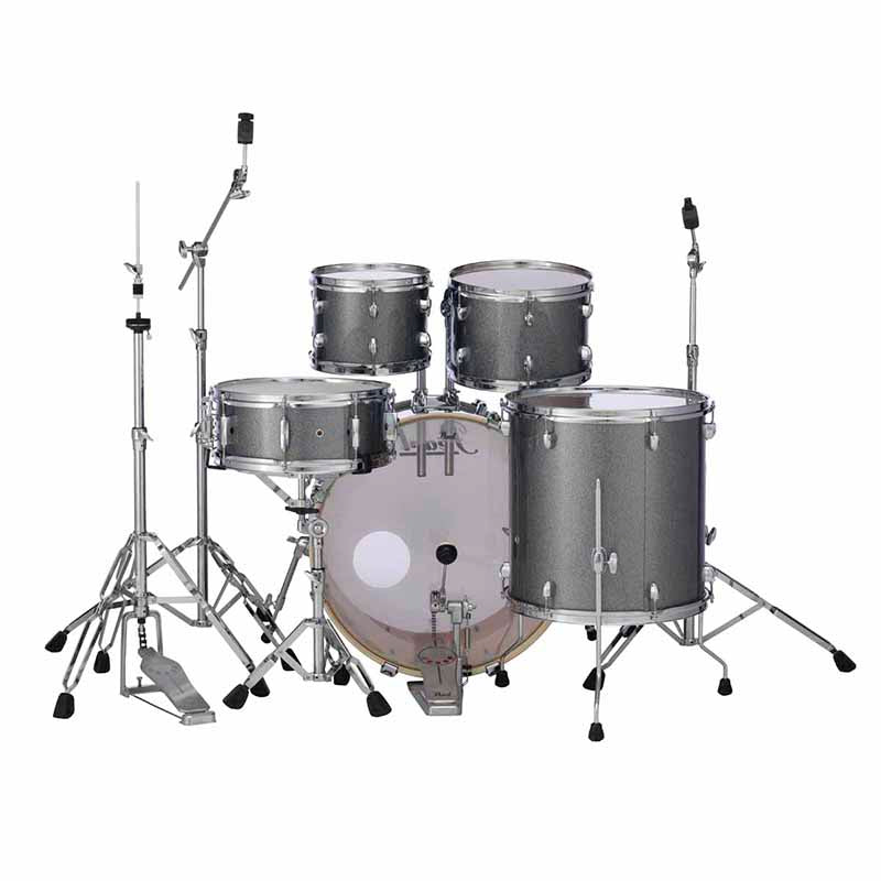 Pearl Export 5-Pc Drum Set w/ Hard Ware Grindstone Sparkle