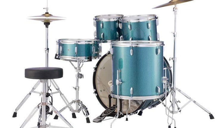 Pearl Roadshow 5pc Acoustic Drum Set Aqua Blue Glitter