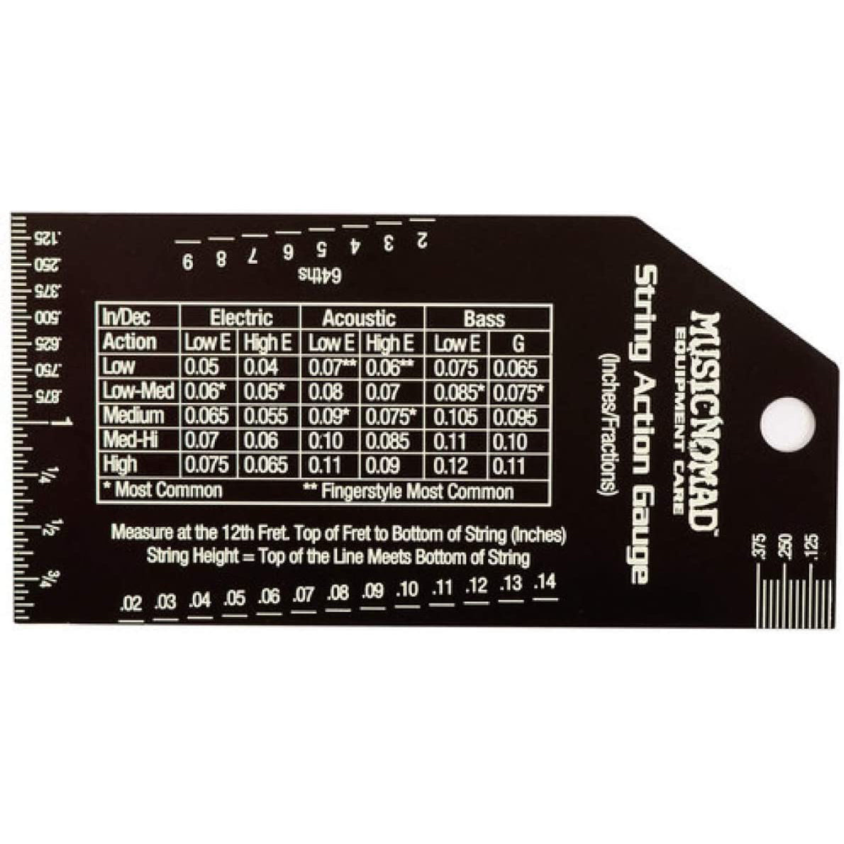 MusicNomad Precision String Action Gauge