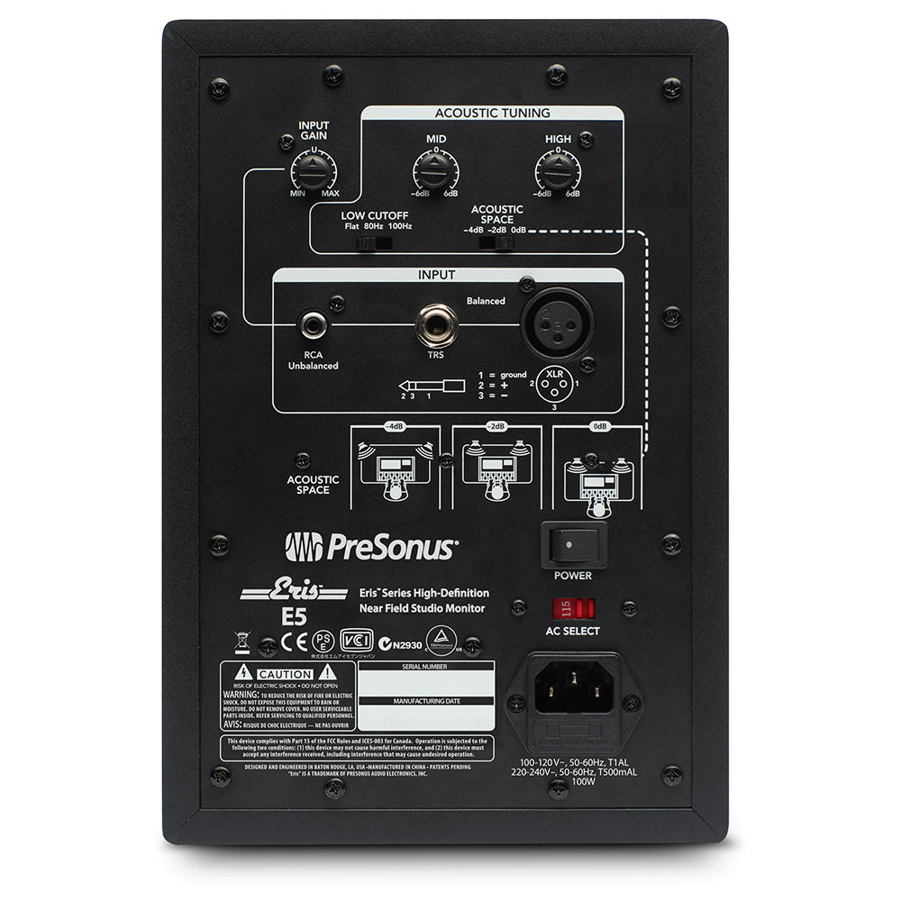 PreSonus Eris E5 5" Powered Studio Monitor Single