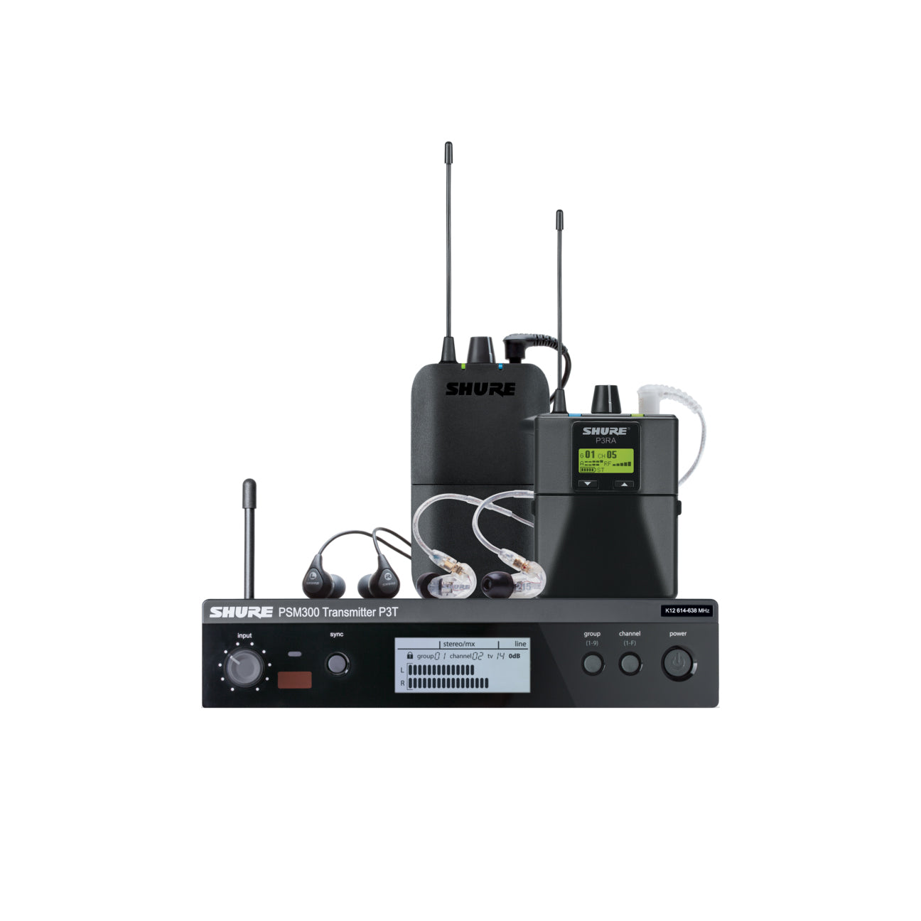 Shure PSM 300 Wireless Personal Monitoring System With SE215-CL Earphones Frequency J13 Clear