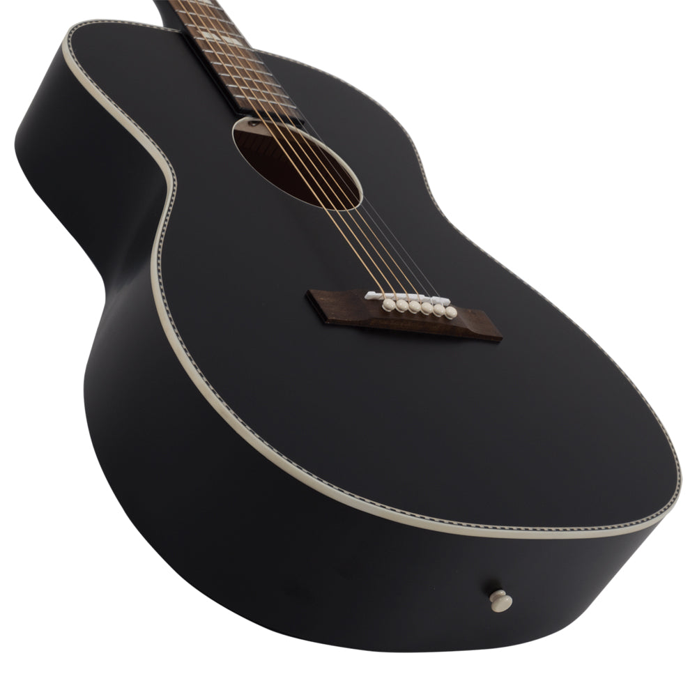 Recording King Dirty 30s Series 7 000 Matte Black Acoustic Guitar