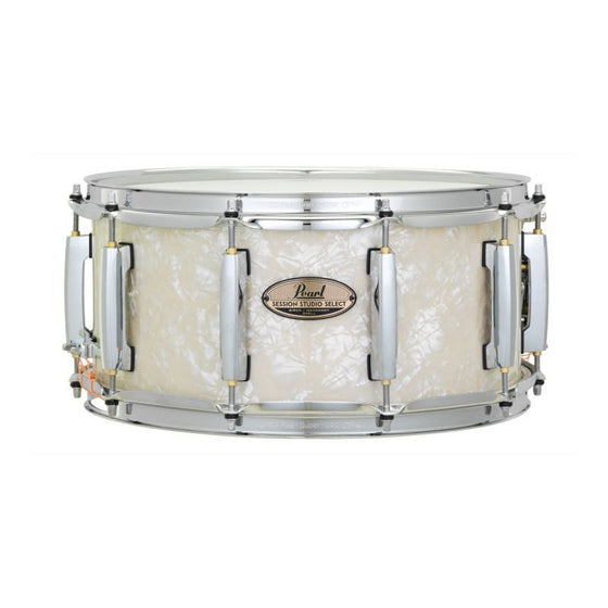 Pearl Session Studio Select Snare Drum Nicotine White Marine Pearl 14 x 5.5in