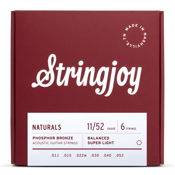 Stringjoy Naturals Super Light (11-52) Phosphor Bronze Acoustic Guitar Strings