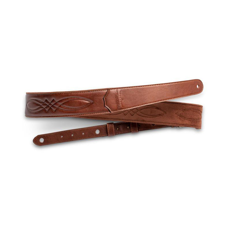 Taylor 2in Vegan Leather Guitar Strap Medium Brown