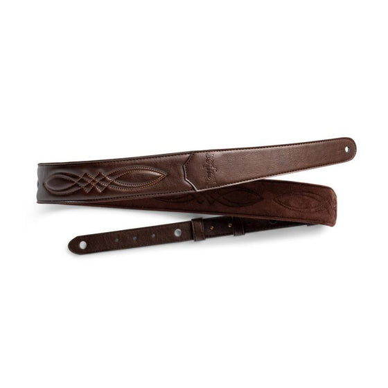 Taylor 2in Vegan Leather Guitar Strap Chocolate Brown