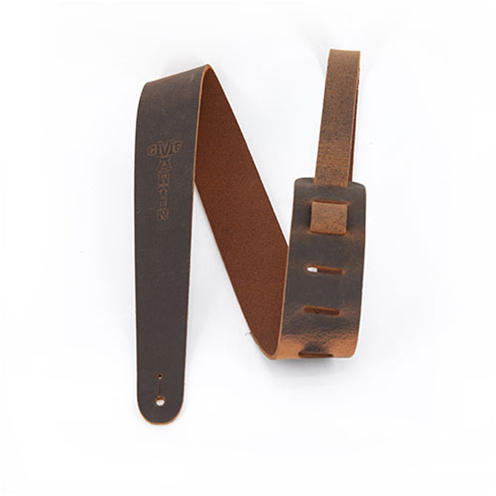 Leather Guitar Strap, Deluxe Hand Tooled Basket Weave